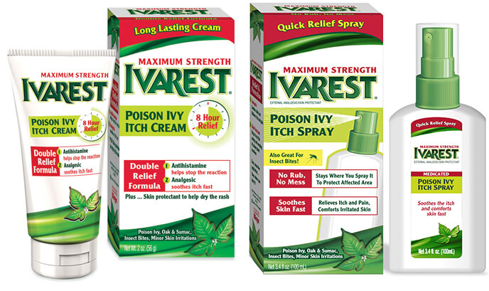 Ivarest Poison Ivy Itch Cream and Ivarest Poison Ivy Itch Spray
